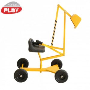 NORDIC PLAY Gravemaskine til sandkasse, gul/sort på hjul - 805-433